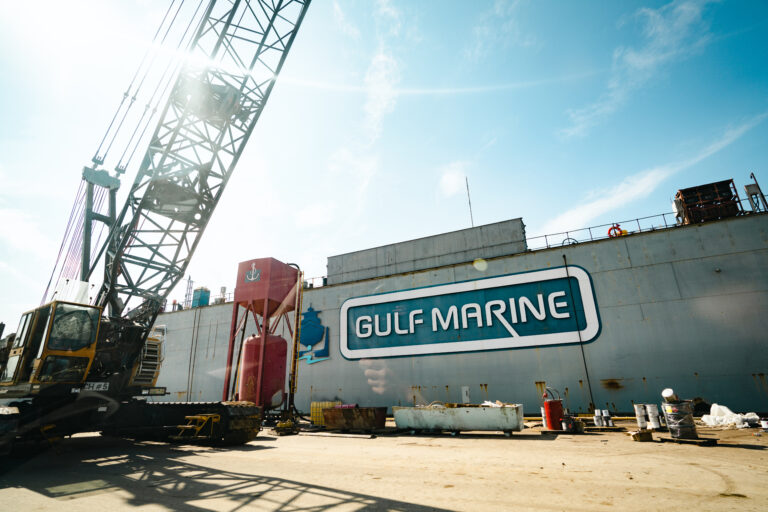 Recent image of Gulf Marine Repair Corporation, a Hendry Marine company, performing ship repair in Tampa.